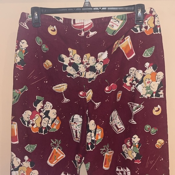 Nick & Nora flannel pockets cocktail Jammie pants size Medium vintage blue label - Picture 10 of 11